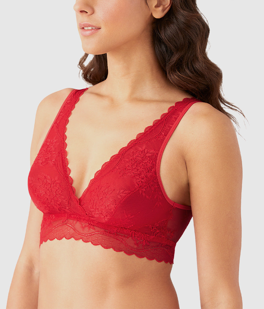 No Strings Attached Bralette - Crimson Red