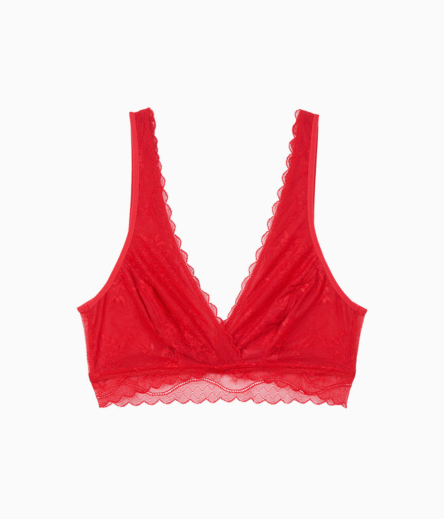 No Strings Attached Bralette - Crimson Red