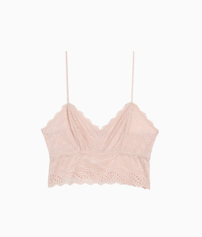 Inspired Eyelet Bralette - Rose Smoke