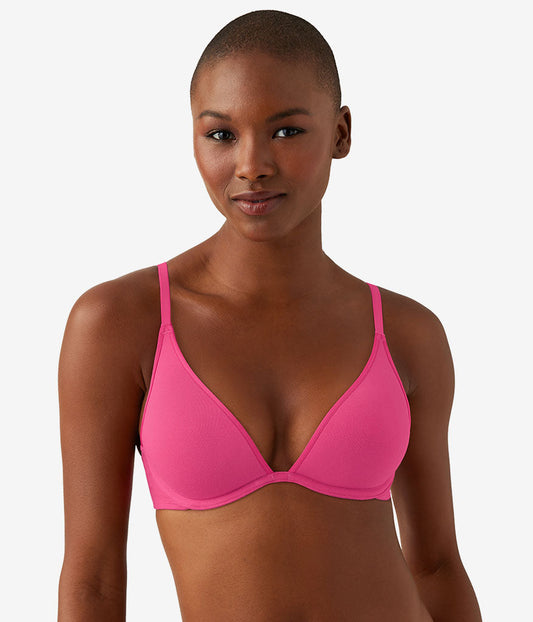 Cotton To A Tee Plunge T-Shirt Bra - Raspberry Sorbet