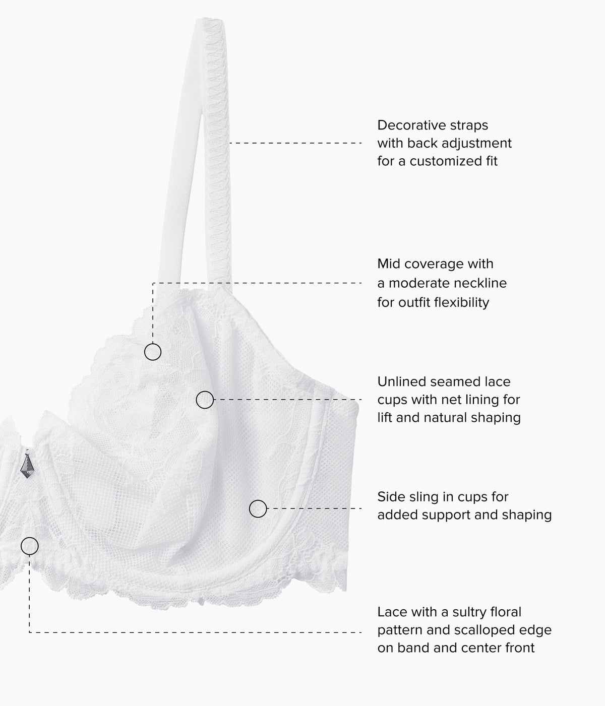 Vivid Attraction Underwire Bra - White