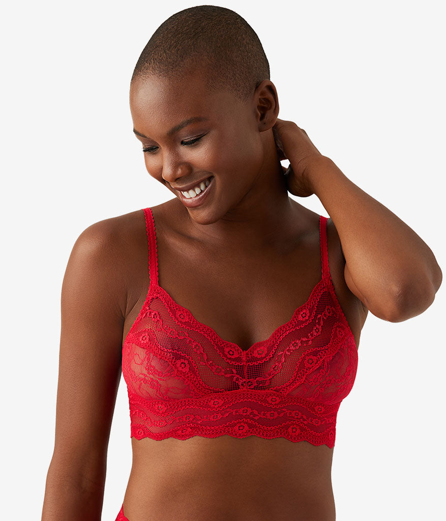 Lace Kiss Bralette - Crimson Red