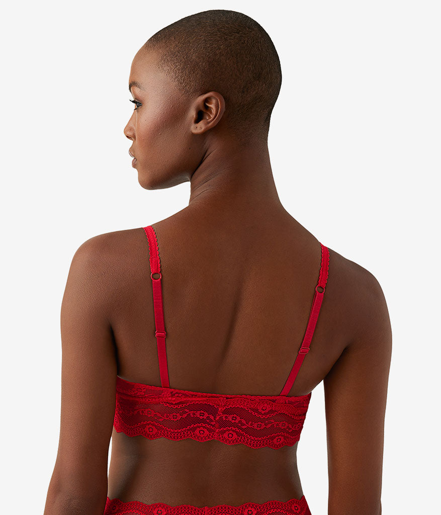 Lace Kiss Bralette - Crimson Red