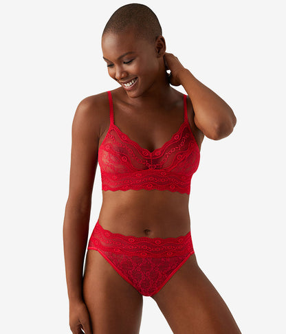 Lace Kiss Bralette - Crimson Red