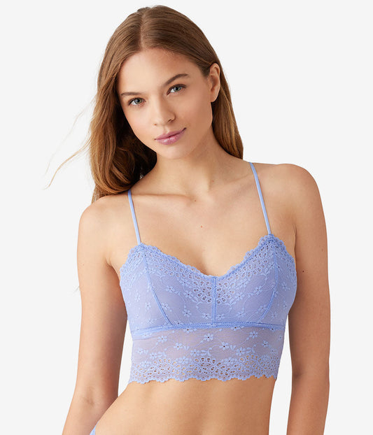 Inspired Eyelet Bralette - Pale Iris