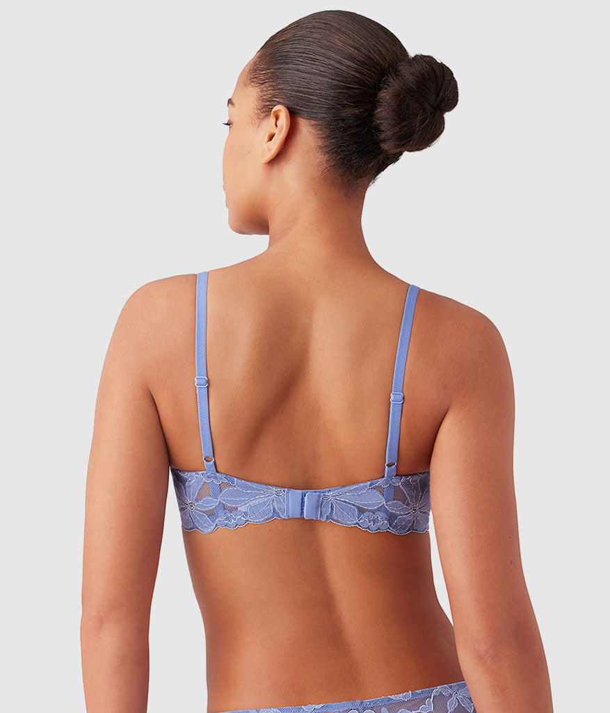 Feeling Famous Balconette Contour Bra - Country Blue/Bright White