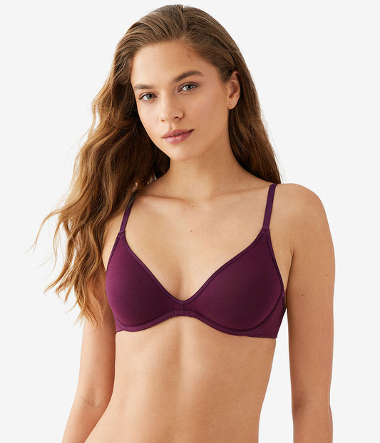 Cotton To A Tee Scoop Underwire Bra - Potent Purple