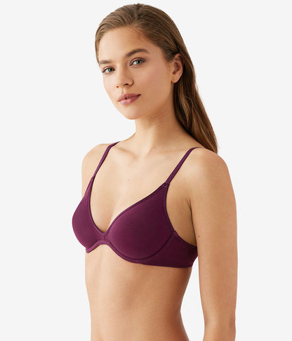 Cotton To A Tee Scoop Underwire Bra - Potent Purple