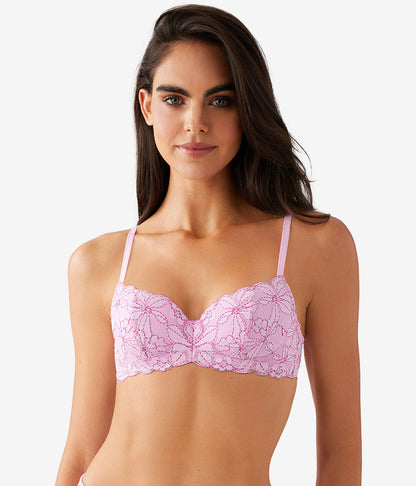 Feeling Famous Balconette Contour Bra - Pink Lavender/Very Berry