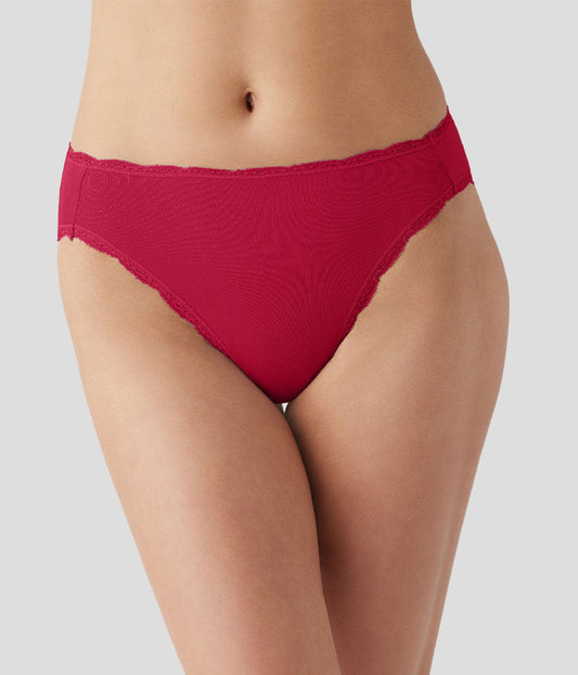 Inspired Eyelet Hi-Leg - Cerise