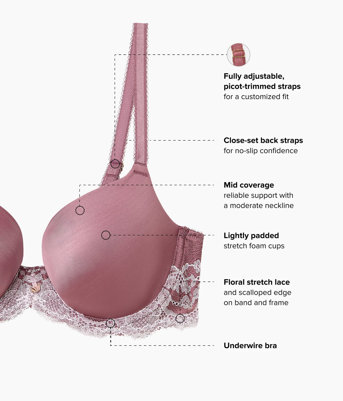 Modern Affair T-Shirt Bra - Rose Brown/Cradle Pink